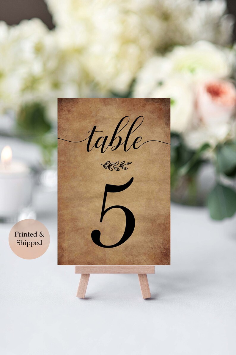 Rustic Table Numbers Wedding Table Number Cards Rustic Etsy