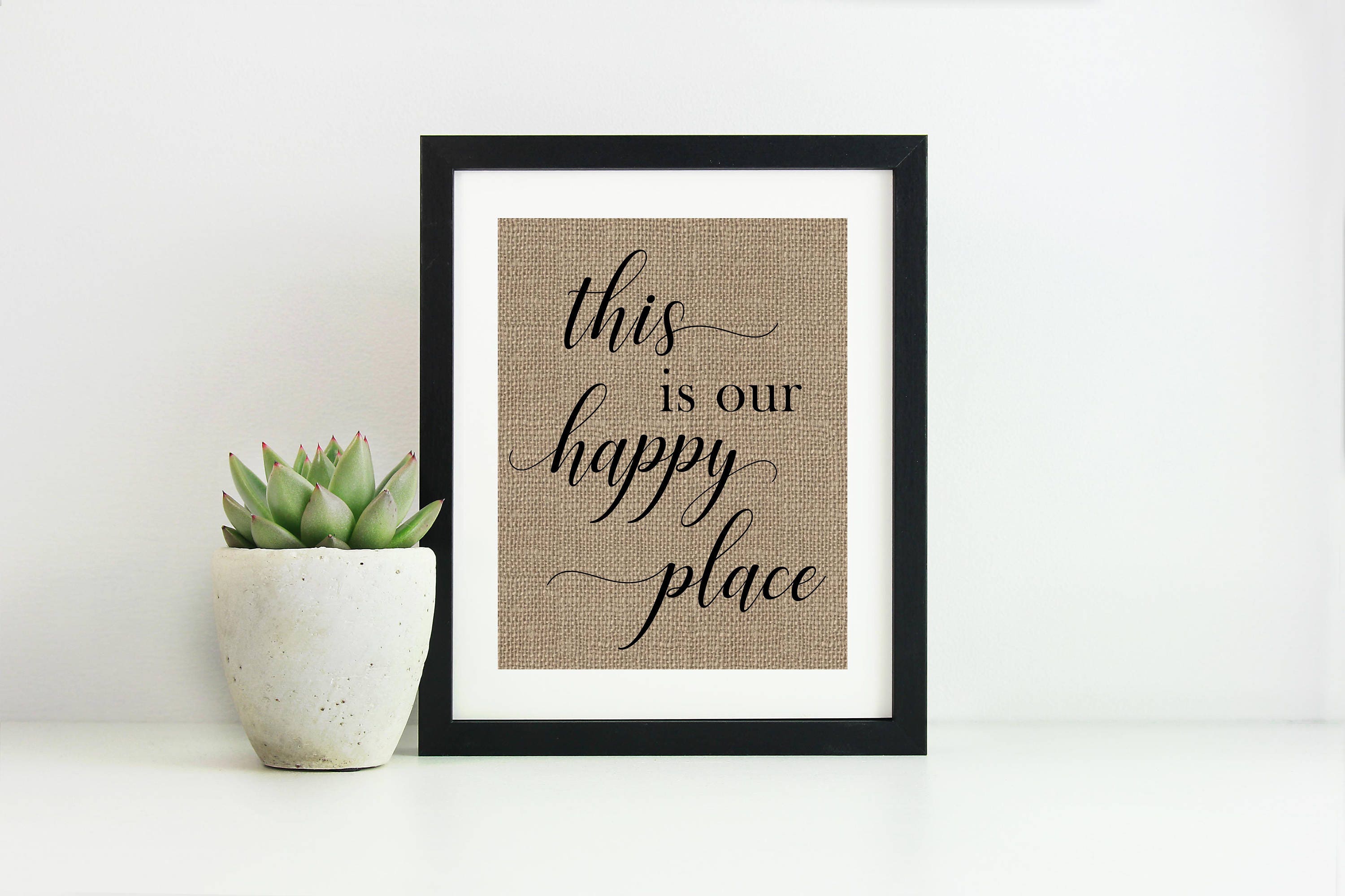 This Is Our Happy Place Sign Hostess Gift Rustic Home Decor Etsy