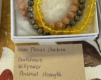 Solar Plexus Chakra Bracelet Set