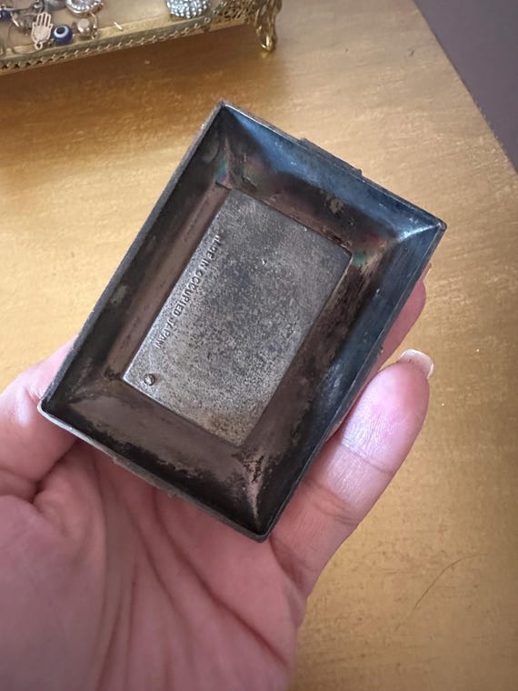 Rare Vintage Metal Ring Box Occupied Japan - image 13