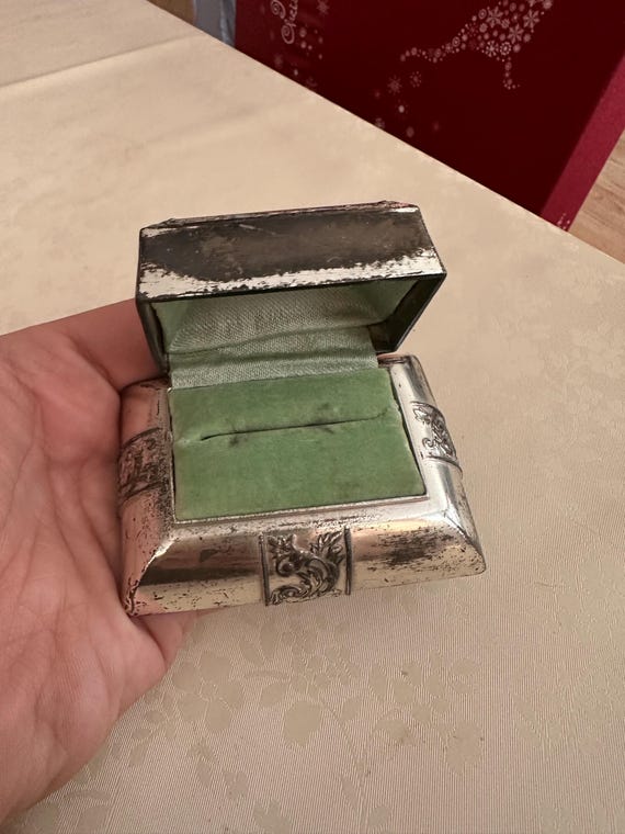 Rare Vintage Metal Ring Box Occupied Japan - image 7