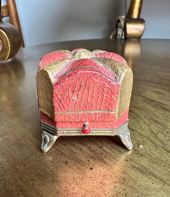 Antique Footed Ring Presentation Box - image 2