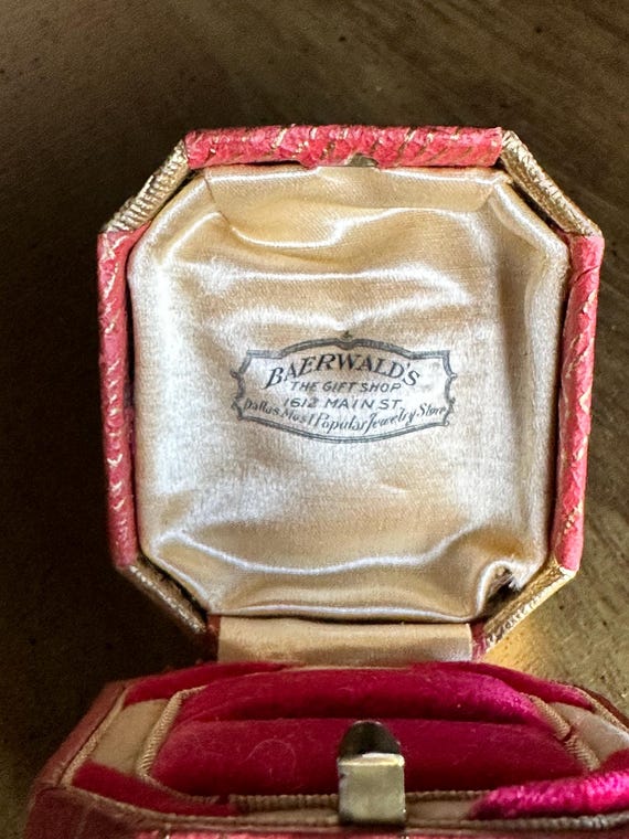 Antique Footed Ring Presentation Box - image 5