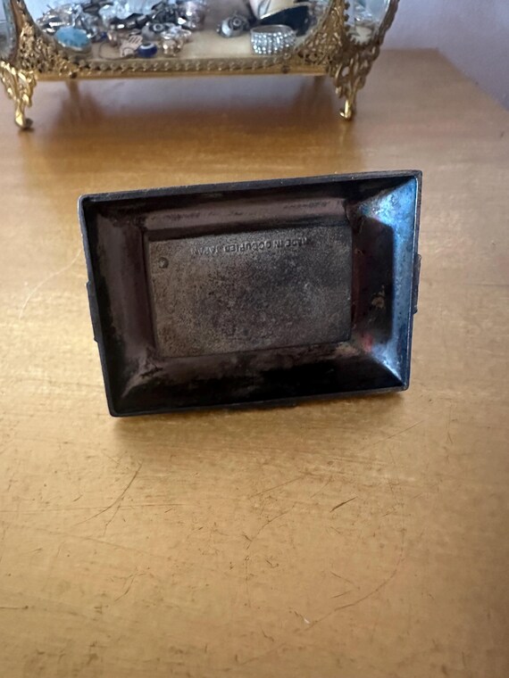 Rare Vintage Metal Ring Box Occupied Japan - image 12