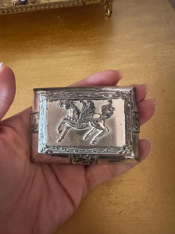 Rare Vintage Metal Ring Box Occupied Japan - image 10