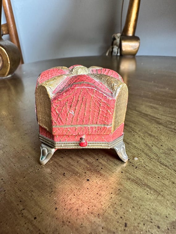 Antique Footed Ring Presentation Box - image 6