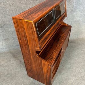 Vintage Danish Mid Century Modern Rosewood Secretary Desk image 7