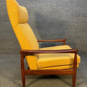 Vintage Danish Mid Century Modern Teak Kolding Lounge Chair by Erik Wortz image 2