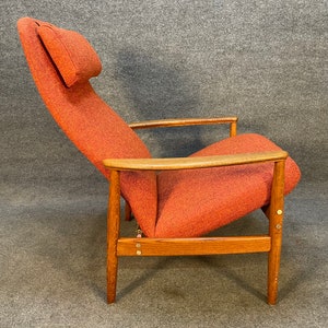 Vintage Scandinavian Mid Century Modern Oak Contour Lounge Chair by Alf Svensson image 7