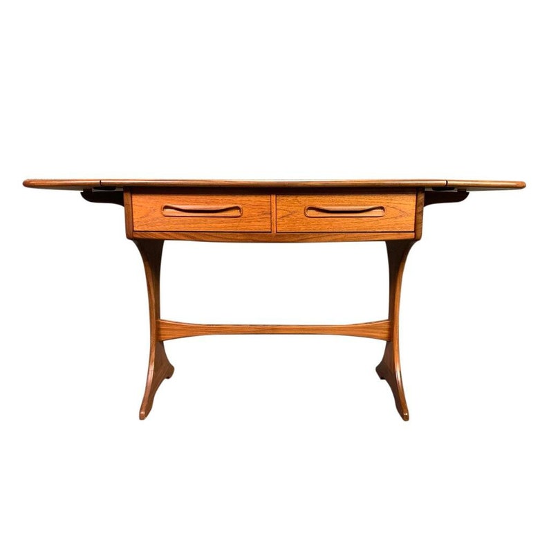 Vintage Mid Century Modern Teak Fresco Drop Leaf Etsy