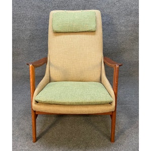 Vintage Danish Mid Century Modern Teak Lounge Chair by Dux image 6