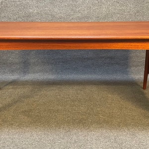 Vintage Danish Mid Century Modern Teak Drop Leaf Coffee Table image 9