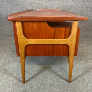 Vintage Danish Mid Century Modern Teak Floating Desk Attributed to Svend Madsen image 2