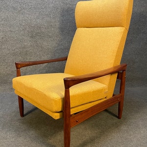 Vintage Danish Mid Century Modern Teak Kolding Lounge Chair by Erik Wortz image 6