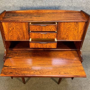 Vintage Danish Mid Century Modern Rosewood Secretary Desk image 4