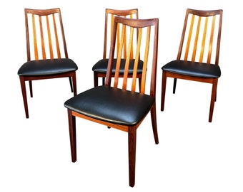 Set of Four Vintage British Mid Century Modern Teak Dining Chairs by G Plan
