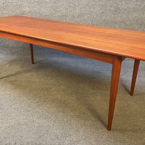 Vintage Danish Mid Century Modern Teak Drop Leaf Coffee Table image 10