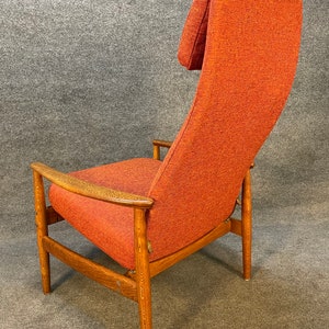 Vintage Scandinavian Mid Century Modern Oak Contour Lounge Chair by Alf Svensson image 2