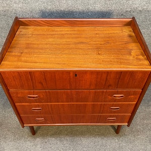 Vintage Danish Mid Century Modern Teak Dresser Vanity Attributed to Peter Hvidt image 2