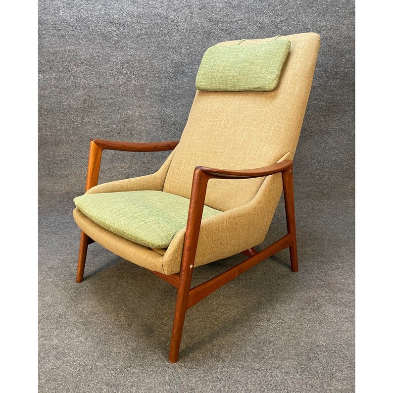 Vintage Danish Mid Century Modern Teak Lounge Chair by Dux image 7