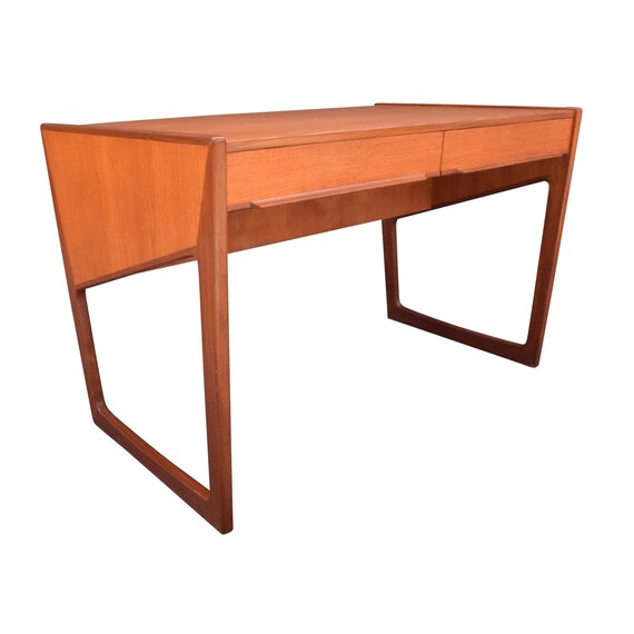 Vintage Danish Mid Century Modern Teak Writing Desk
