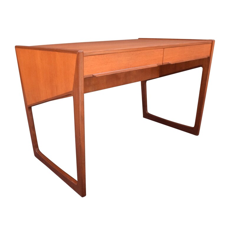 Vintage Danish Mid Century Modern Teak Writing Desk