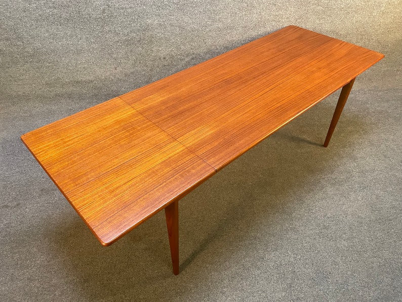 Vintage Danish Mid Century Modern Teak Drop Leaf Coffee Table image 6