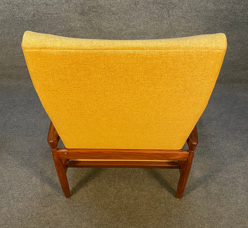 Vintage Danish Mid Century Modern Teak Kolding Lounge Chair by Erik Wortz image 3