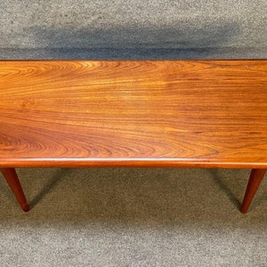 Vintage Danish Mid Century Modern Teak Coffee Table by Jacob Nielsen & Sonner image 2