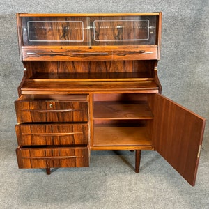 Vintage Danish Mid Century Modern Rosewood Secretary Desk image 10