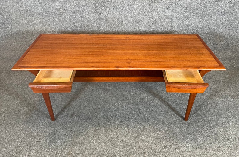 Vintage Danish Mid Century Modern Teak Coffee Table image 3