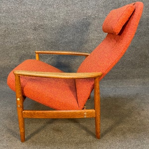 Vintage Scandinavian Mid Century Modern Oak Contour Lounge Chair by Alf Svensson image 10