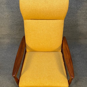 Vintage Danish Mid Century Modern Teak Kolding Lounge Chair by Erik Wortz image 10