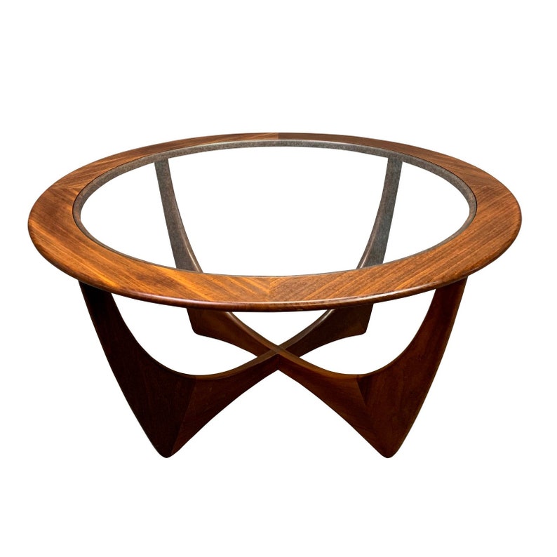 Vintage Mid Century Modern Teak Astro Round Coffee Table By G Plan