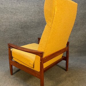 Vintage Danish Mid Century Modern Teak Kolding Lounge Chair by Erik Wortz image 9