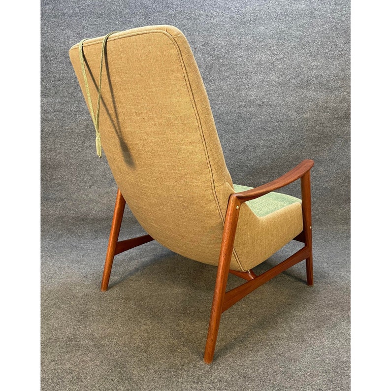 Vintage Danish Mid Century Modern Teak Lounge Chair by Dux image 9