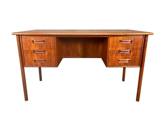 Vintage Danish Mid Century Modern Teak Desk by Gunaar Tibergaard