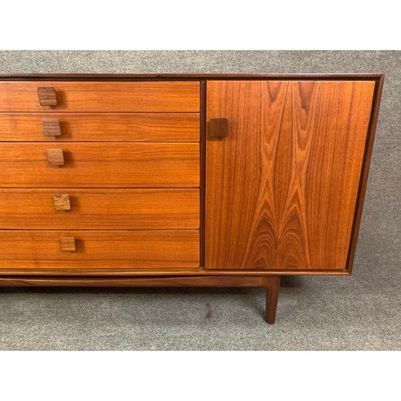 Vintage British Mid Century Modern Teak Credenza By Kofod Larsen