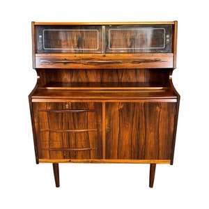 Vintage Danish Mid Century Modern Rosewood Secretary Desk image 1