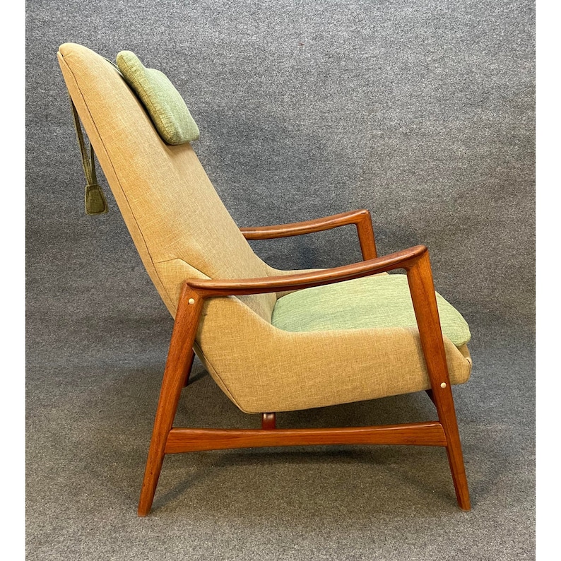 Vintage Danish Mid Century Modern Teak Lounge Chair by Dux image 10