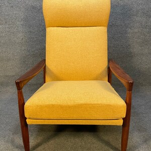 Vintage Danish Mid Century Modern Teak Kolding Lounge Chair by Erik Wortz image 7
