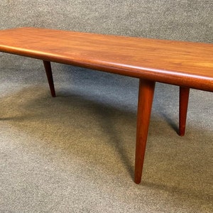 Vintage Danish Mid Century Modern Teak Coffee Table by Jacob Nielsen & Sonner image 4