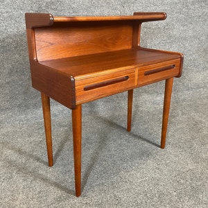 Vintage Danish Mid Century Modern Teak Side Table Entry Chest image 5