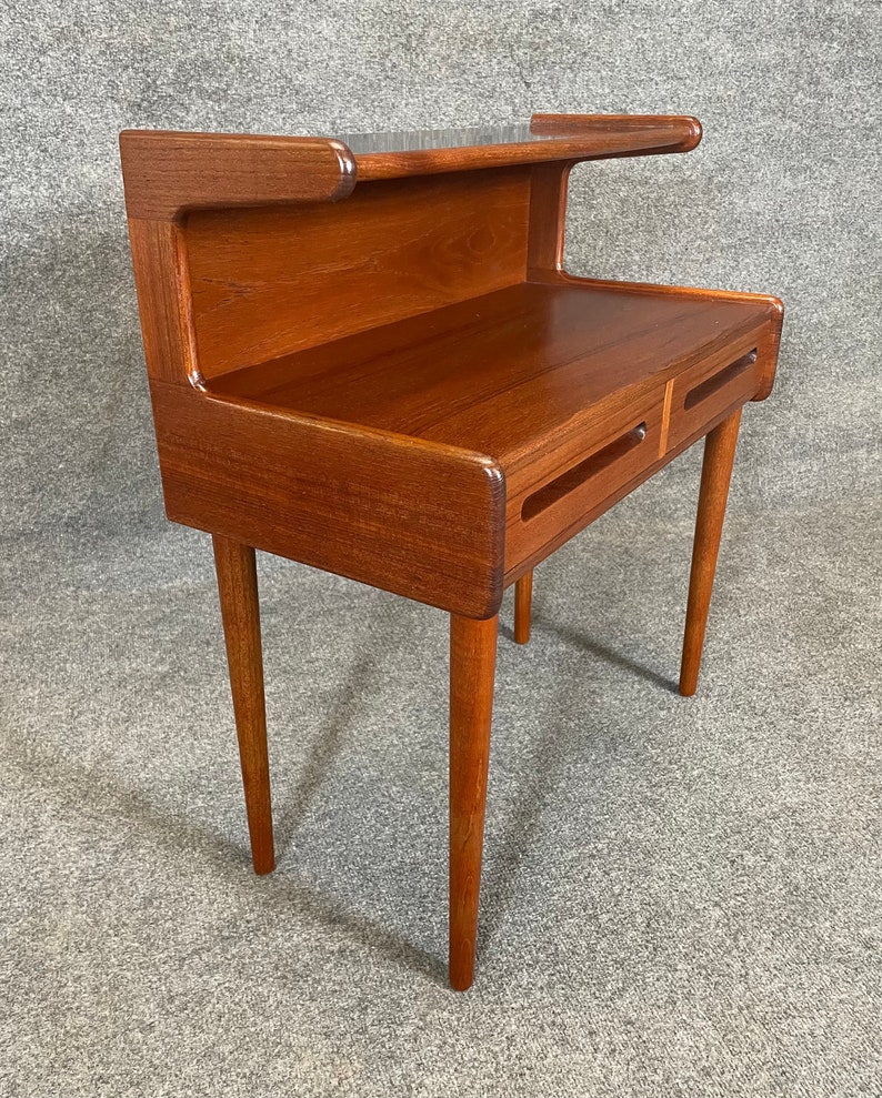 Vintage Danish Mid Century Modern Teak Side Table Entry Chest image 7