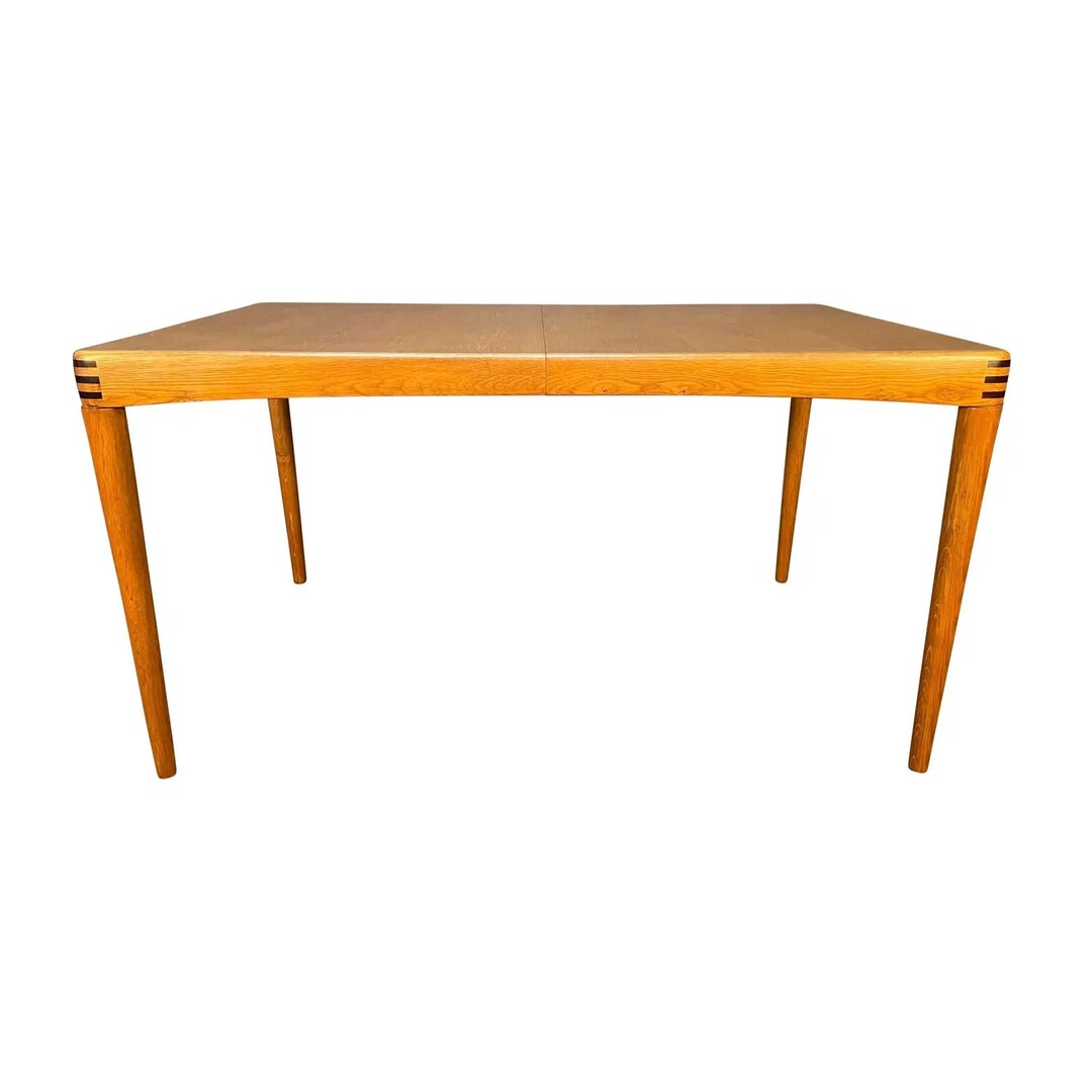 Vintage Danish Mid Century Modern Oak Dining Table by H.W. Klein for Bramin Mobler