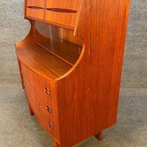 Vintage Danish Mid Century Modern Teak Secretary Desk by Falsig Mobler image 8