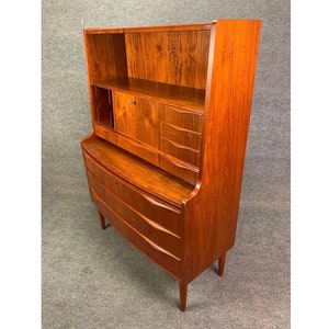 Vintage Danish Mid Century Modern Teak Secretary Desk Attributed to Erling Torvits image 4