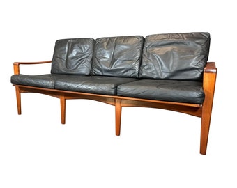 Vintage Danish Mid Century Modern Teak Sofa by Arne Wahl Iversen