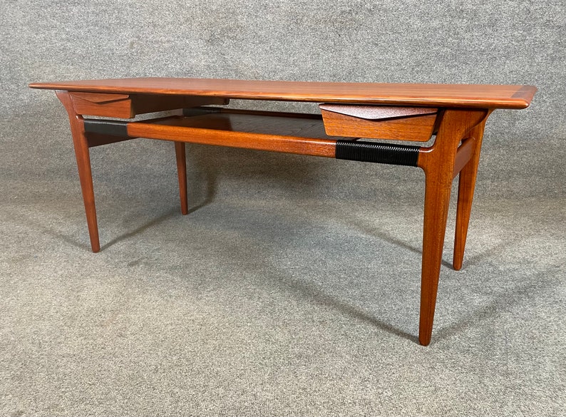 Vintage Danish Mid Century Modern Teak Coffee Table image 5