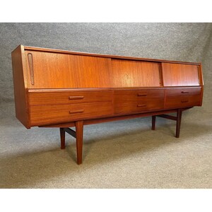 Vintage Danish Mid Century Modern Teak Credenza image 8